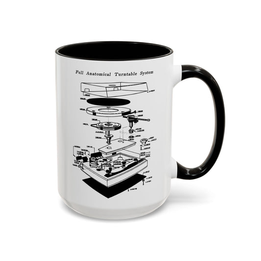 Anatomy of a Turntable - Large 15 oz Mug