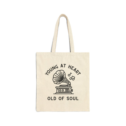 Young at Heart, Old of Soul - Cotton Canvas Tote Bag