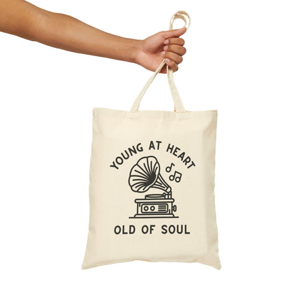 Young at Heart, Old of Soul - Cotton Canvas Tote Bag