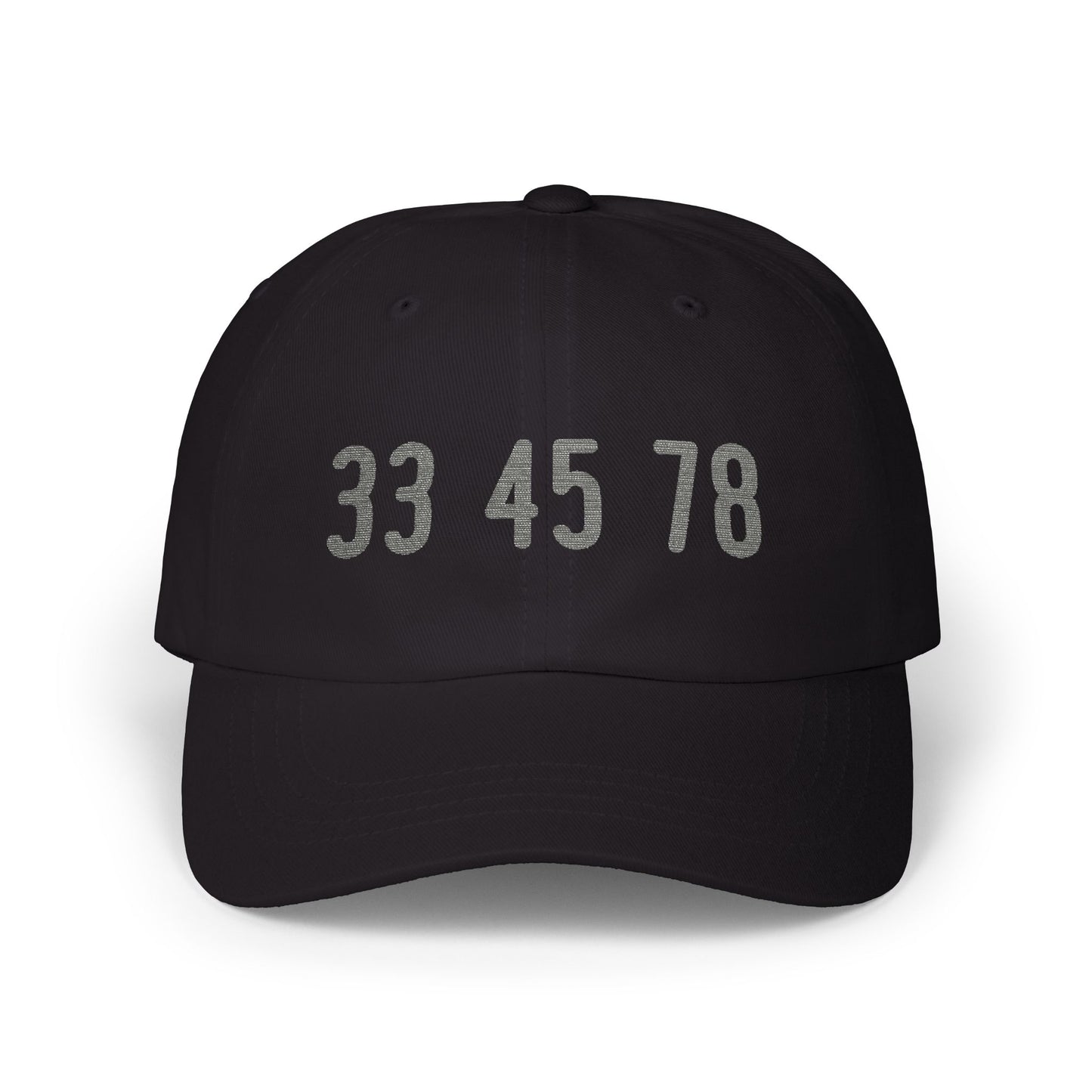 33 45 78 Embroidered Baseball Cap