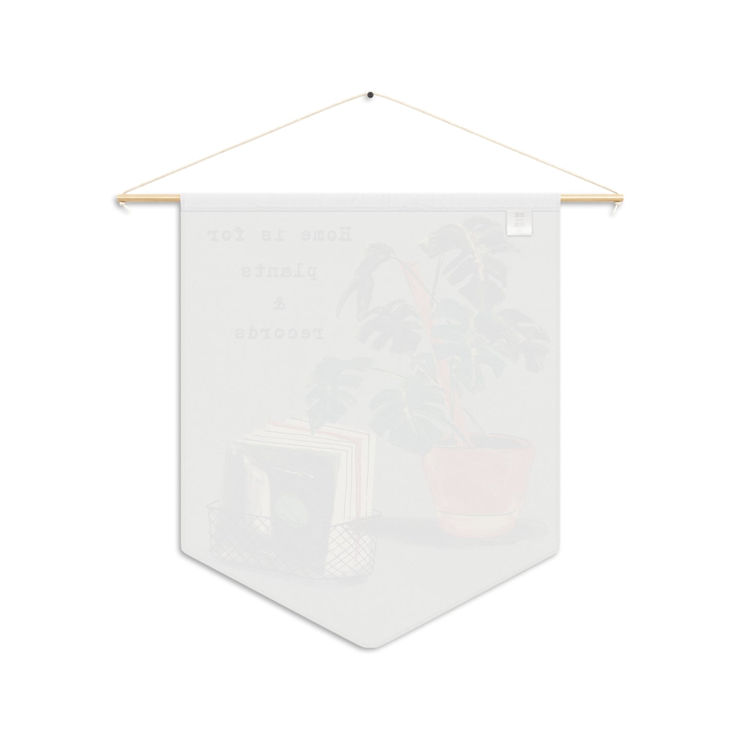 Home is for Plants & Records Wall Pennant